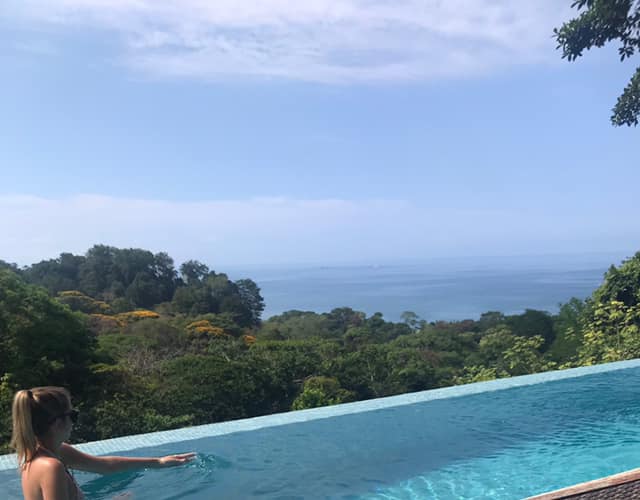 infinity pool in rainforest