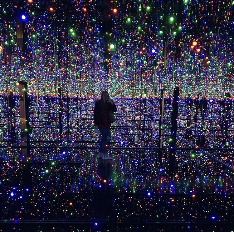 mirrored room with lights