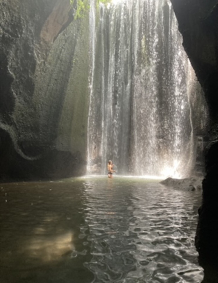 girl in waterfall