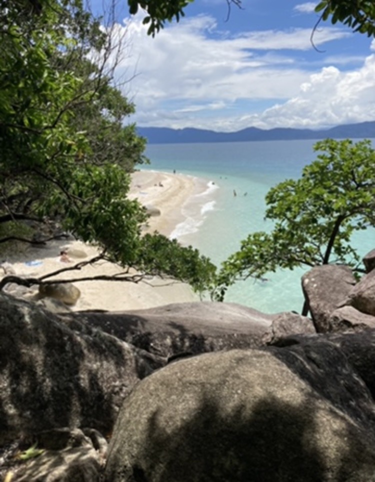 beach with blue sea