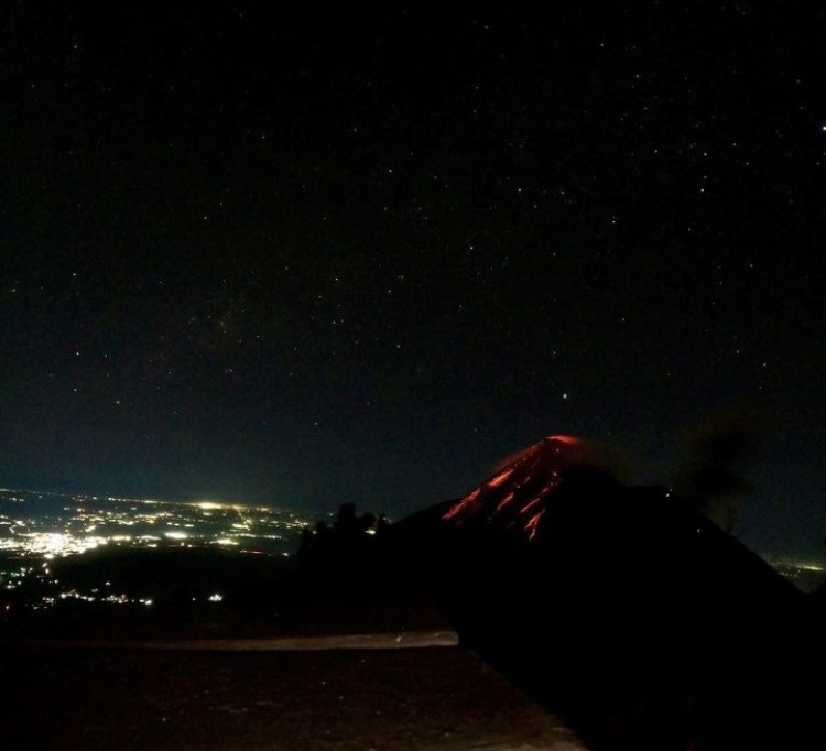 erupting volcano